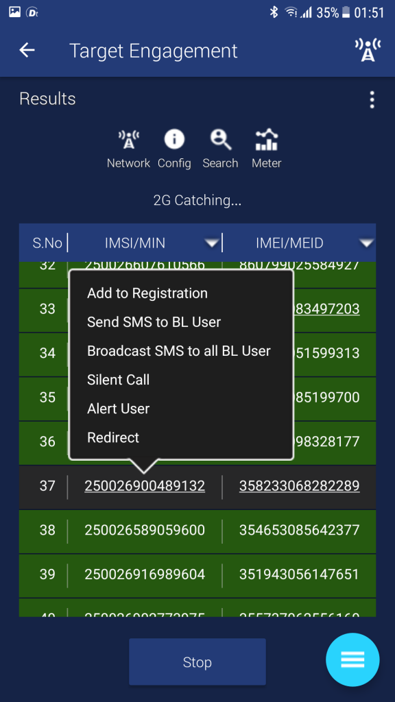 IMSI CATCHER Application - Discovery Telecom